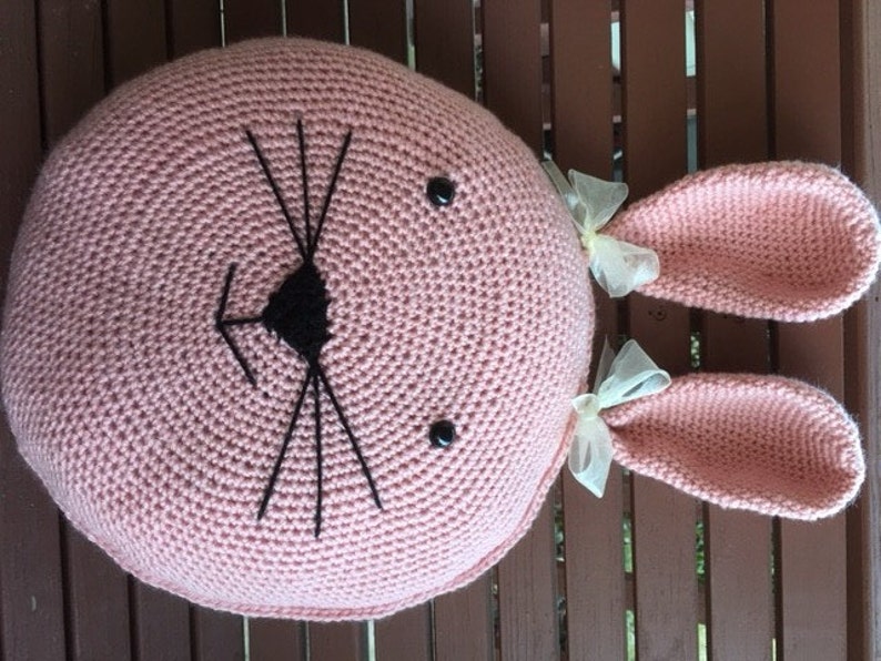 Crochet Bunny Pillow Pattern image 1