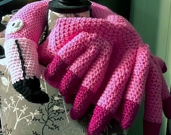 Sombrero de flamenco Birdbrain: Patrón de sombrero de flamenco de ganchillo