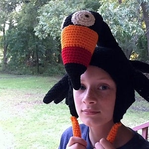 Birdbrain Toucan Hat: Crochet Toucan Hat Pattern
