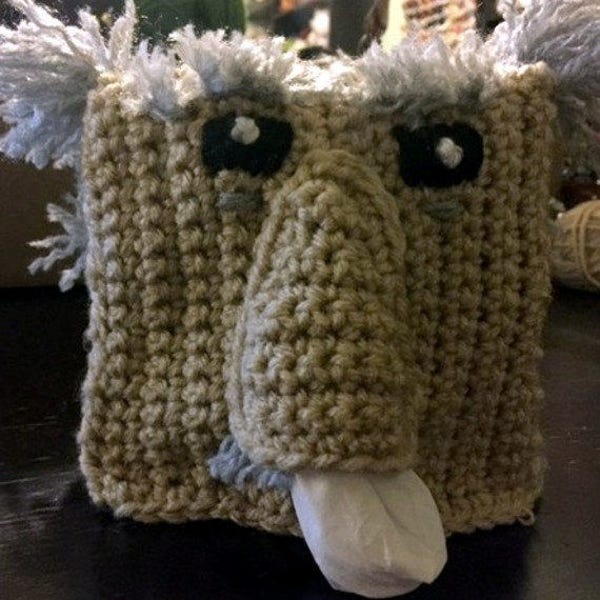 Sneezy Grandpa Tissue Box Cover Crochet Pattern