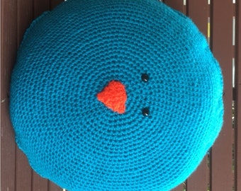 Patrón de almohada de pájaro de ganchillo