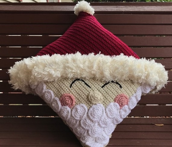 Patrón de almohada de Papá Noel a crochet España