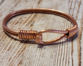 Solid Copper Wire Wrapped Bracelet Cuff Arthritis