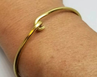 Simple Brass Stacking Bracelet Cuff Bangle