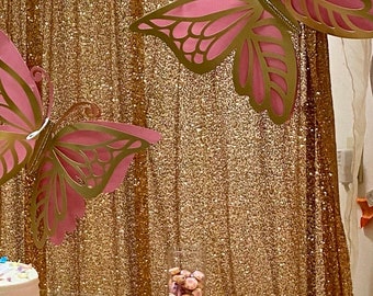 27 Top Photos Large Butterfly Decorations - Blush Pink Butterfly Clip With Jewels And Braid Large Tree Decorations