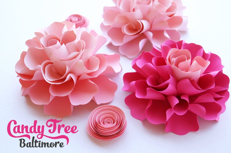 Small paper flowers table decor GABRIELLE Etsy