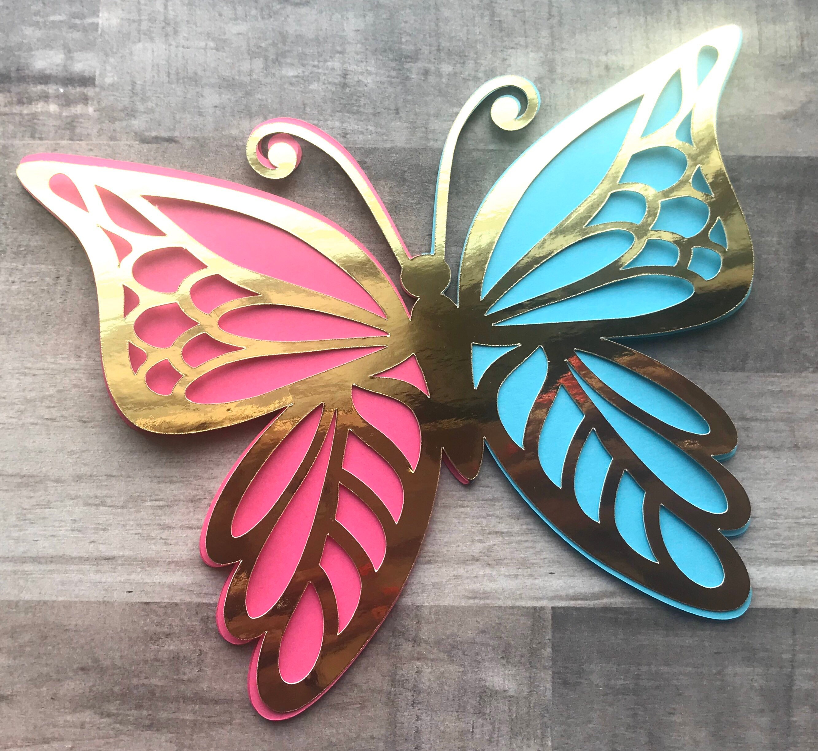 Large paper Butterfly Gender reveal prop butterfly party Etsy