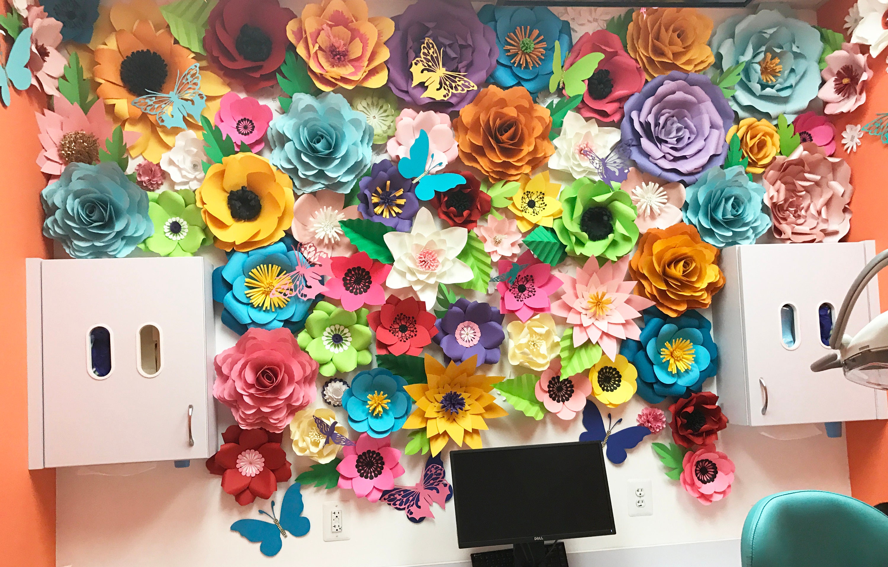 colorful flower backdrop giant paper flowers backdrop paper flower for kids
