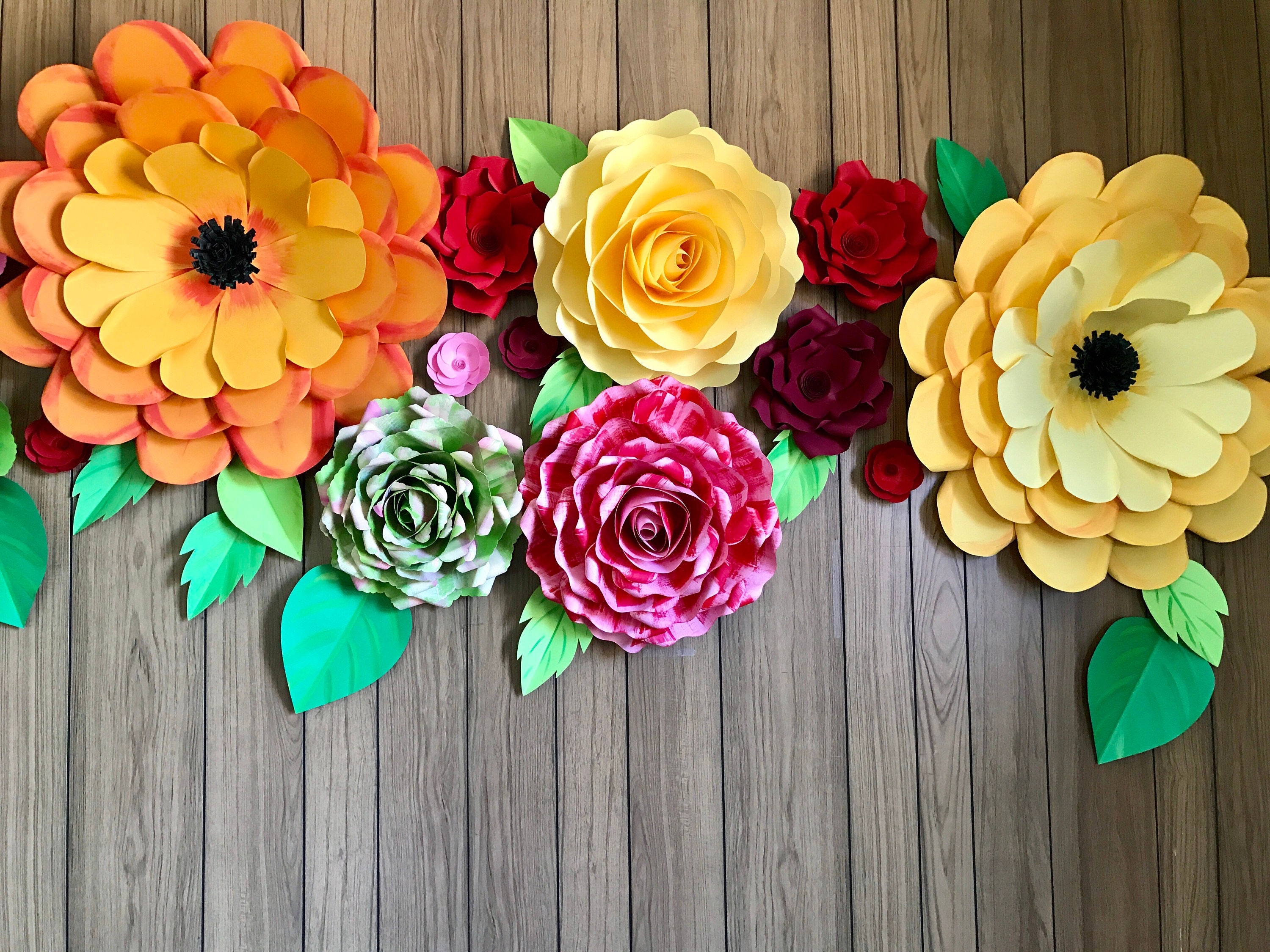 Paper Flower Backdrop / Giant Paper Flowers Wall / Paper Etsy
