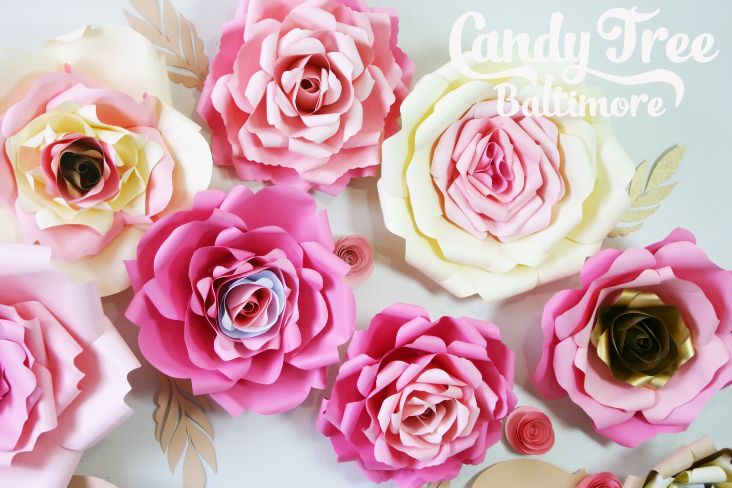 9 Large paper flowers for baby shower decor Etsy