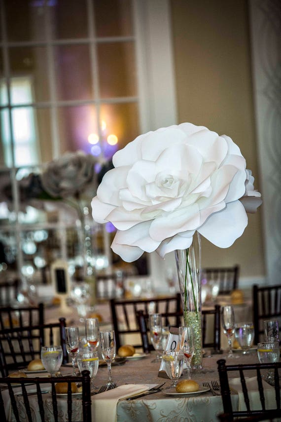 custom paper flower centerpiece giant paper flower large etsy giant paper flower centerpieces