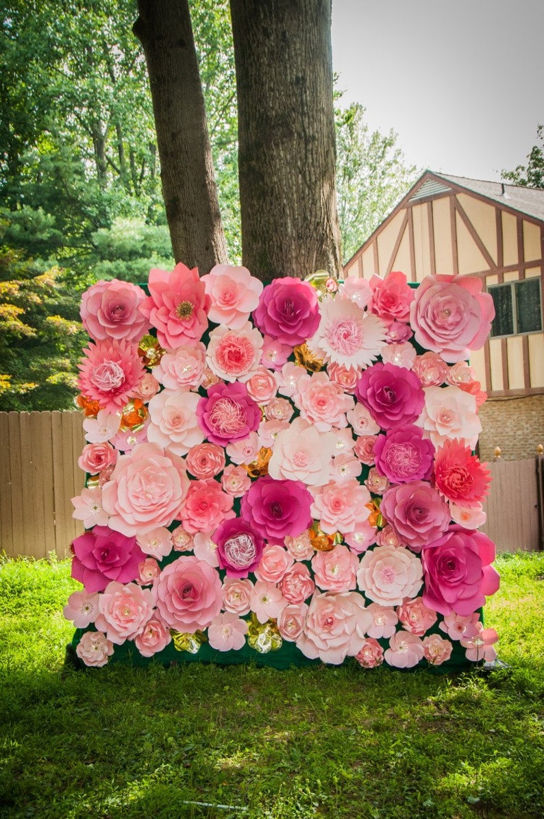 RENT ONLY Paper Flower Backdrop / Giant Paper Flowers Etsy