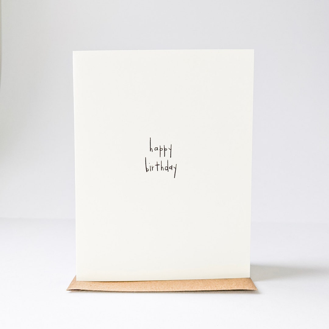 Simple Birthday Card - Etsy