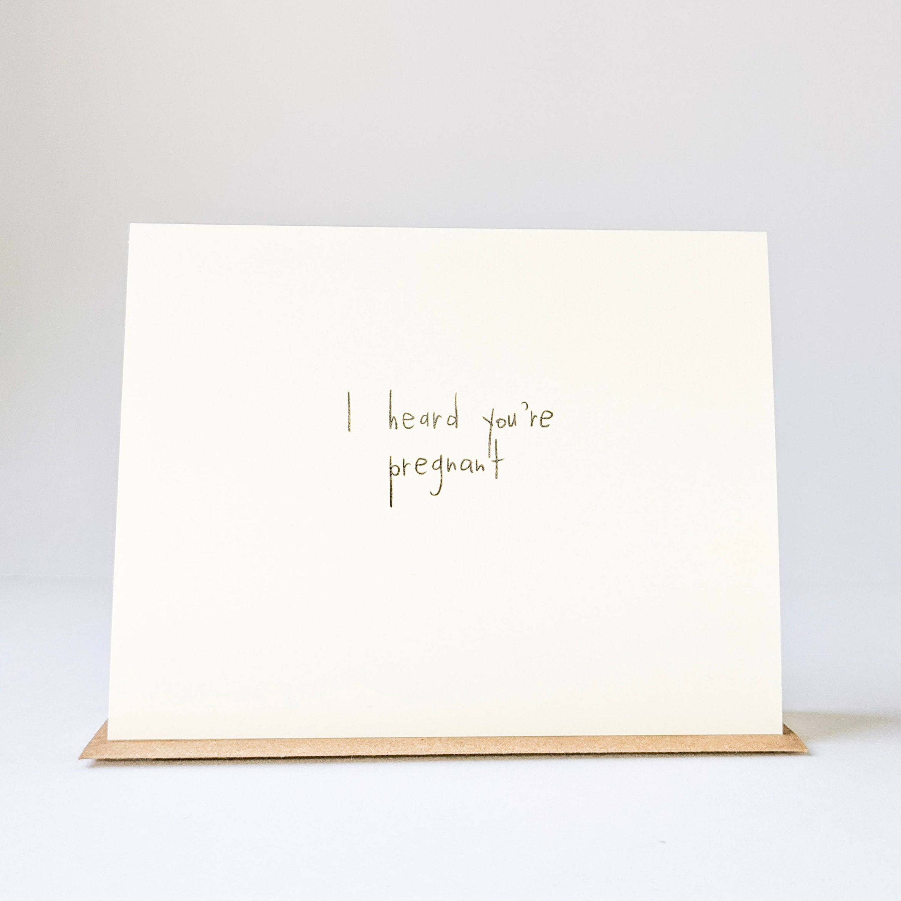 Heard You're Pregnant Card - Etsy India