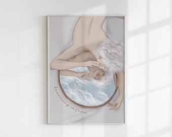 Androgynous Angel Dreaming Print