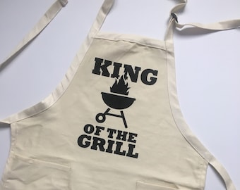 Parrilla del Día del Padre. Regalo del Día del Padre. Rey de la Parrilla. Delantal del Día del Padre. Barbacoa del Día del Padre. Regalo al aire libre Hombres. Barbacoa papá. Parrilla papá.