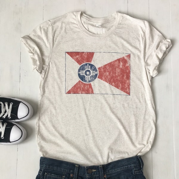 Wichita Flag Shirt. ICT Shirt. Wichita Shirt. Wichita Tees. Kansas Shirts. Kansas Home. Wichita Home. Wichita State Flag Shirt.