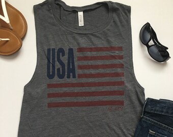4th of July Shirt Women-July 4th Tank-4th Of July-American Flag Tank Top-Star-Patriotic Shirt-4th of July Shirt-American Flag Shirt-Tanks.