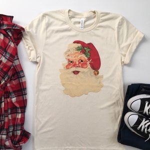 Christmas Shirt. Christmas Tees. Womens Christmas Shirt. Vintage Santa Christmas. Holiday Shirts. Christmas Graphic Tee. Vintage Christmas.