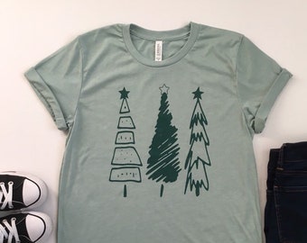 Christmas Shirt. Womens Christmas Shirt. Christmas Tree Tee. Christmas T-Shirt. Christmas Tees. Holiday Shirts. Christmas Graphic Tee.