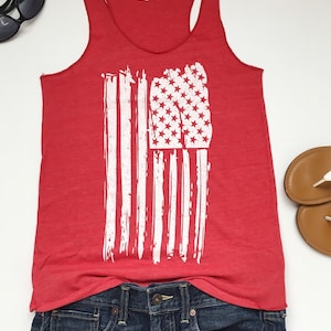 4th of July Shirt Women. USA Shirt. 4th of July. Patriotic Tank. USA Tank. July 4th Tank. Flag Tank Top. Stars and Stripes. July 4th Tee. image 2