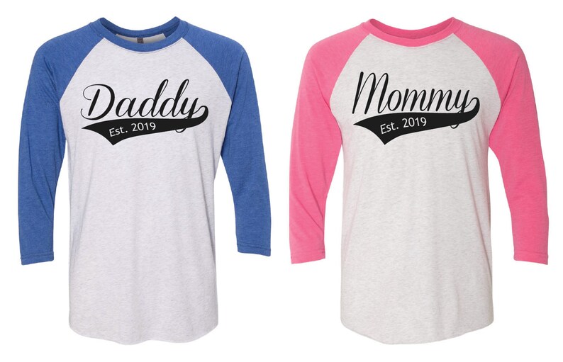 mommy and daddy baseball shirts
