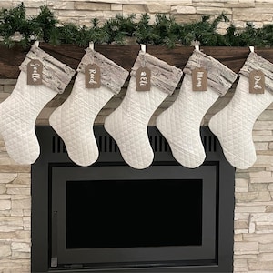 Christmas Stockings. Rustic Christmas Stocking. Farmhouse Christmas Stockings. Holiday Stockings.