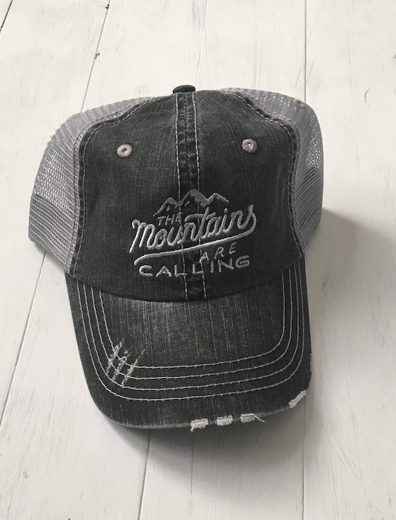 Mountains Hat. PNW, Mountain Hat, The Mountains Are Calling and I Must Go. Take A Hike. Man Cap. PNW Hat. Climb Hat. Pacific Northwest Hat.
