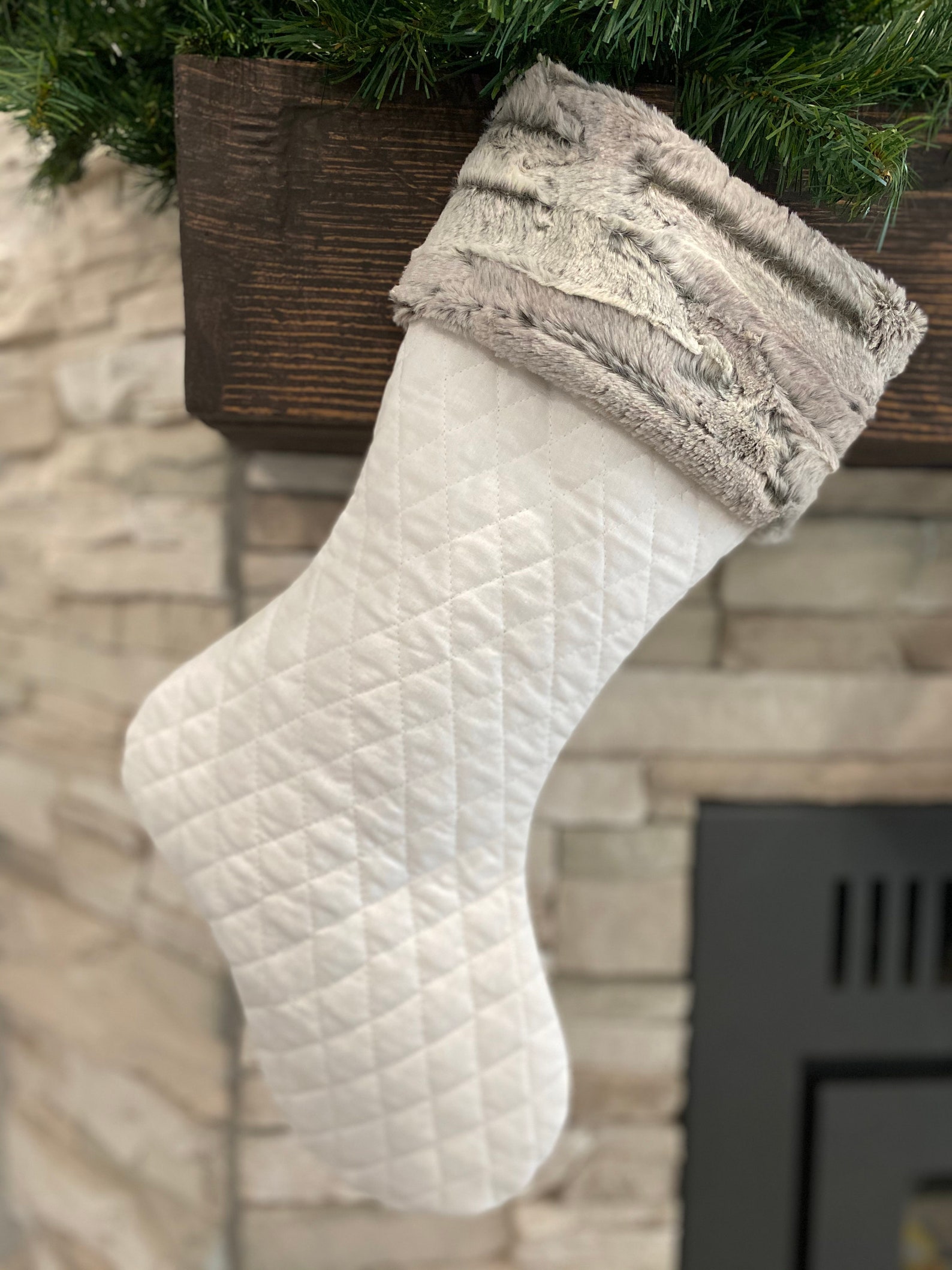 Christmas Stockings. Rustic Christmas Stocking. Farmhouse Etsy