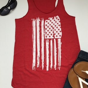 4th of July Shirt Women. USA Shirt. 4th of July. Patriotic Tank. USA Tank. July 4th Tank. Flag Tank Top. Stars and Stripes. July 4th Tee. image 3