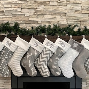 Christmas Stockings. Holiday Stockings. Personalized Christmas Stocking. Farmhouse Stocking. Stockings Christmas. Custom.  Embroidered.