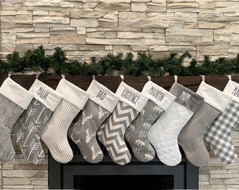 Christmas Stockings. Holiday Stockings. Personalized Christmas Stocking. Farmhouse Stocking. Stockings Christmas. Custom.  Embroidered.