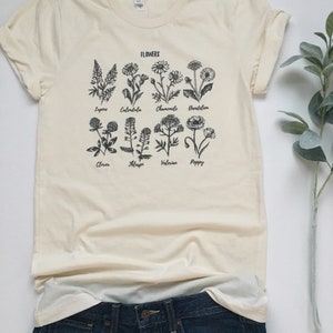 Flower Shirt. Plant Shirt. Wildflower Shirt. Plant Lady Shirt. Gardening Shirt. Garden Tshirt. Crazy Plant Lady. Adopt a Plant. Womens Tees image 3