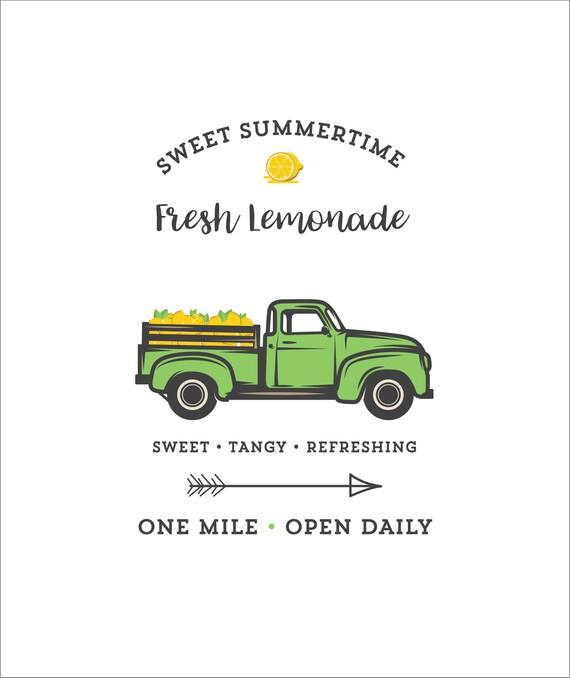 Download Farmhouse Lemon Decor Lemon Truck Svg Vintage Truck Decor Etsy PSD Mockup Templates
