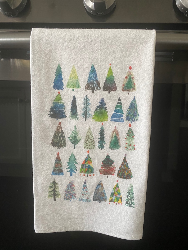 Christmas Tea Towel. Gift Ideas. Tea Towels. Flour Sack Tea Etsy