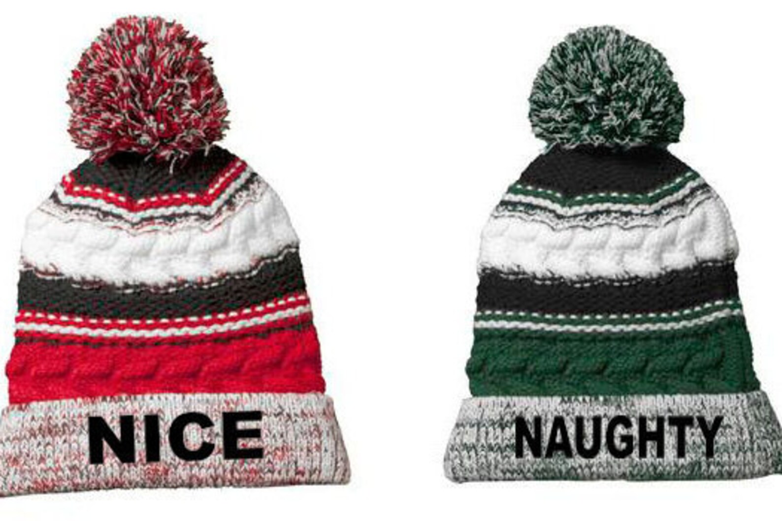Naughty Nice. Naughty Nice Hats. Stocking Hat. Stocking Hats. Etsy