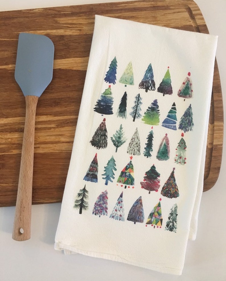 Christmas Tea Towel. Gift Ideas. Tea Towels. Flour Sack Tea Etsy
