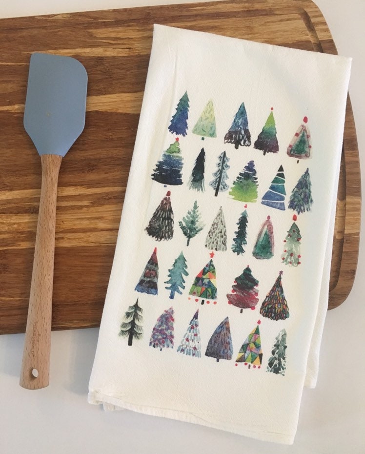 Christmas Tea Towel. Gift Ideas. Tea Towels. Flour Sack Tea Etsy