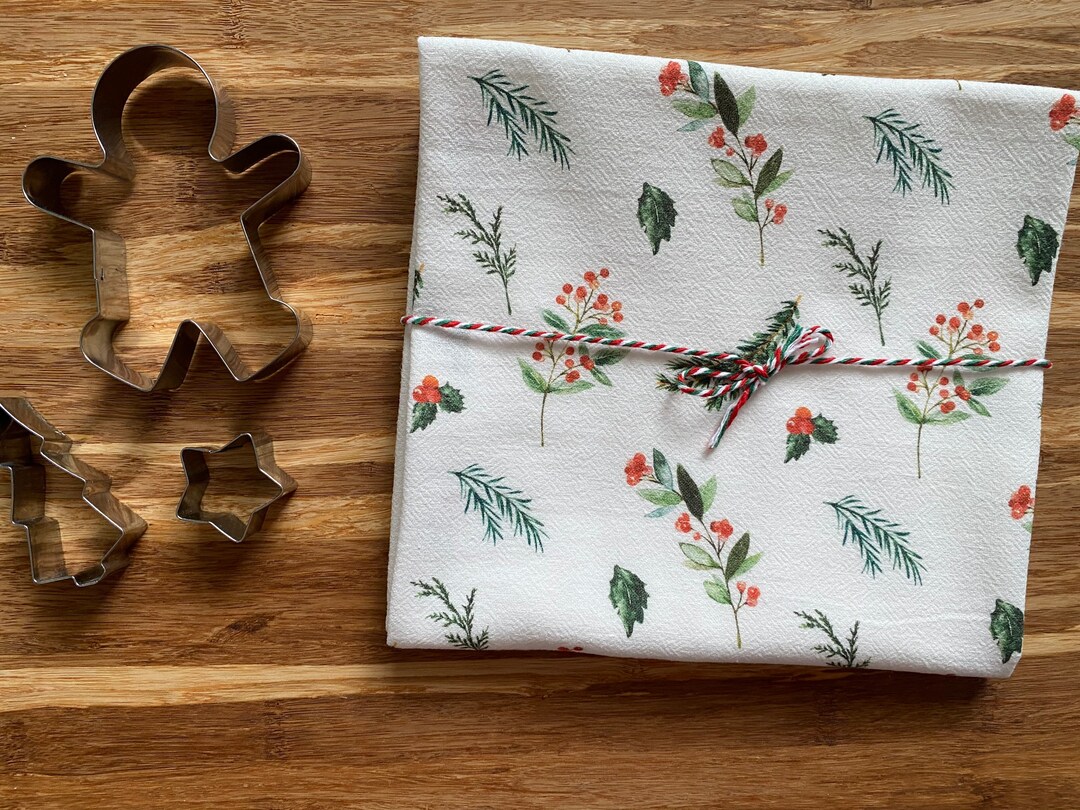 Christmas Tea Towel. Gift Ideas. Tea Towels. Flour Sack Tea Etsy