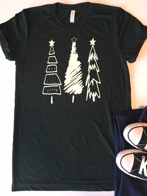 Emerald Green Christmas Shirt. Womens 