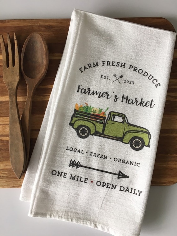 Farmhouse Kitchen Towels Set, Set of 2 Farmhouse Flour Sack Towels, Kitchen  Dish Towels, Farm Kitchen Towels, Housewarming Gift, Farmhouse 