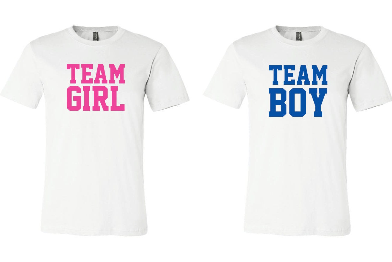 ONE Gender Reveal Shirt. Team Boy Team Girl. Gender Reveal Etsy