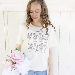 Flower Shirt. Plant Shirt. Wildflower Shirt. Plant Lady Shirt. - Etsy