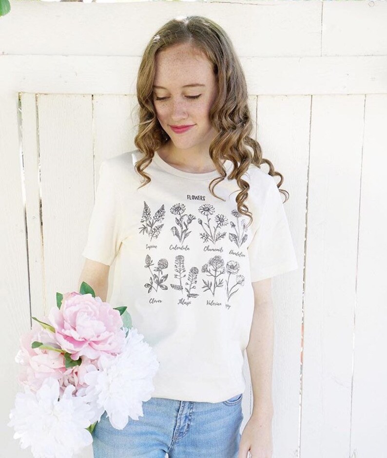 Flower Shirt. Plant Shirt. Wildflower Shirt. Plant Lady Shirt. Gardening Shirt. Garden Tshirt. Crazy Plant Lady. Adopt a Plant. Womens Tees image 5