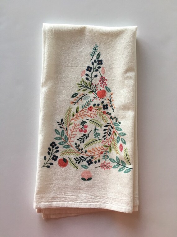 Christmas Dish Towel Tea Towel Flour Sack Towels Farmhouse Etsy