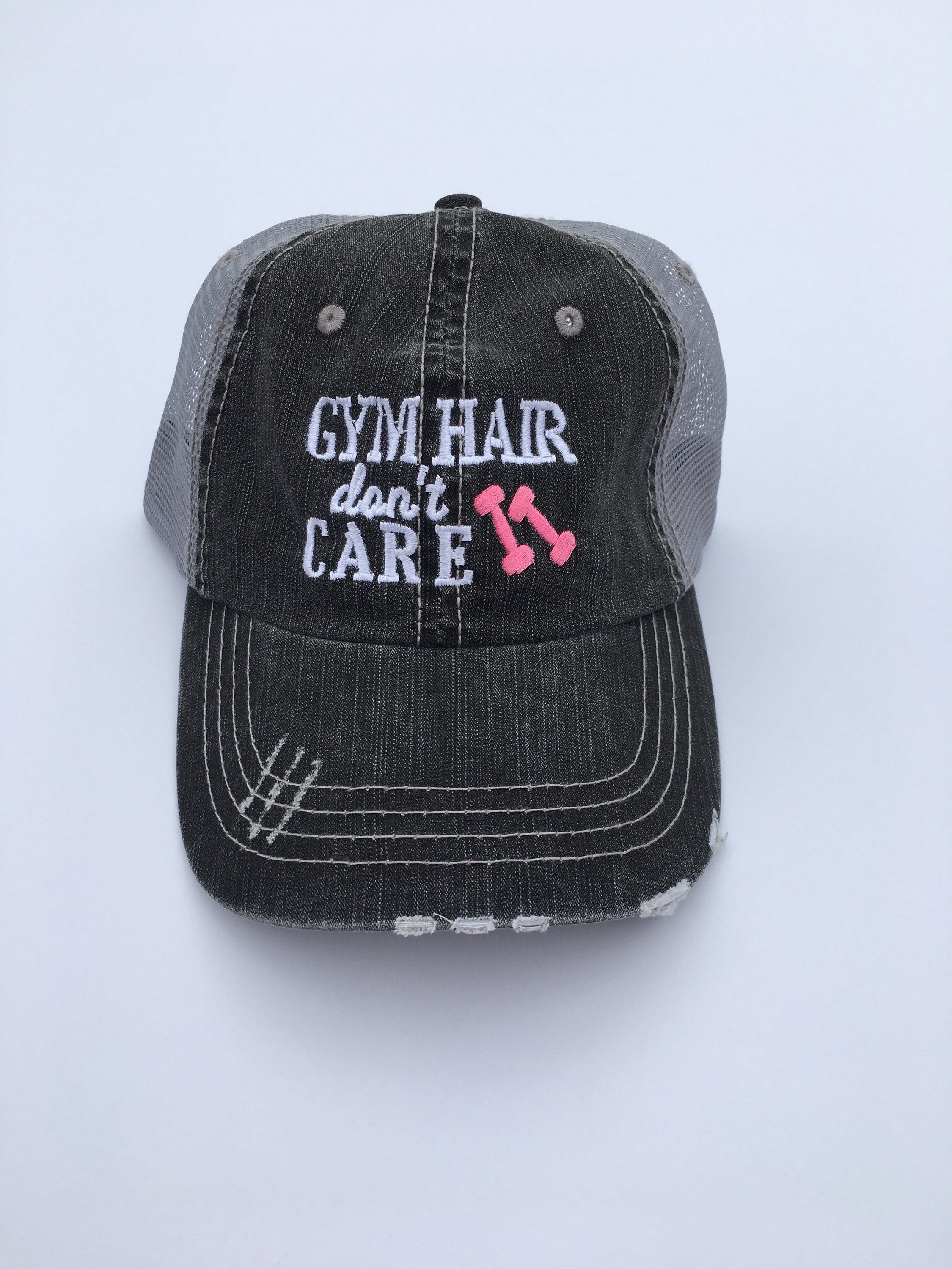 Hats Women. Gym Hair Don't Care. Gym 
