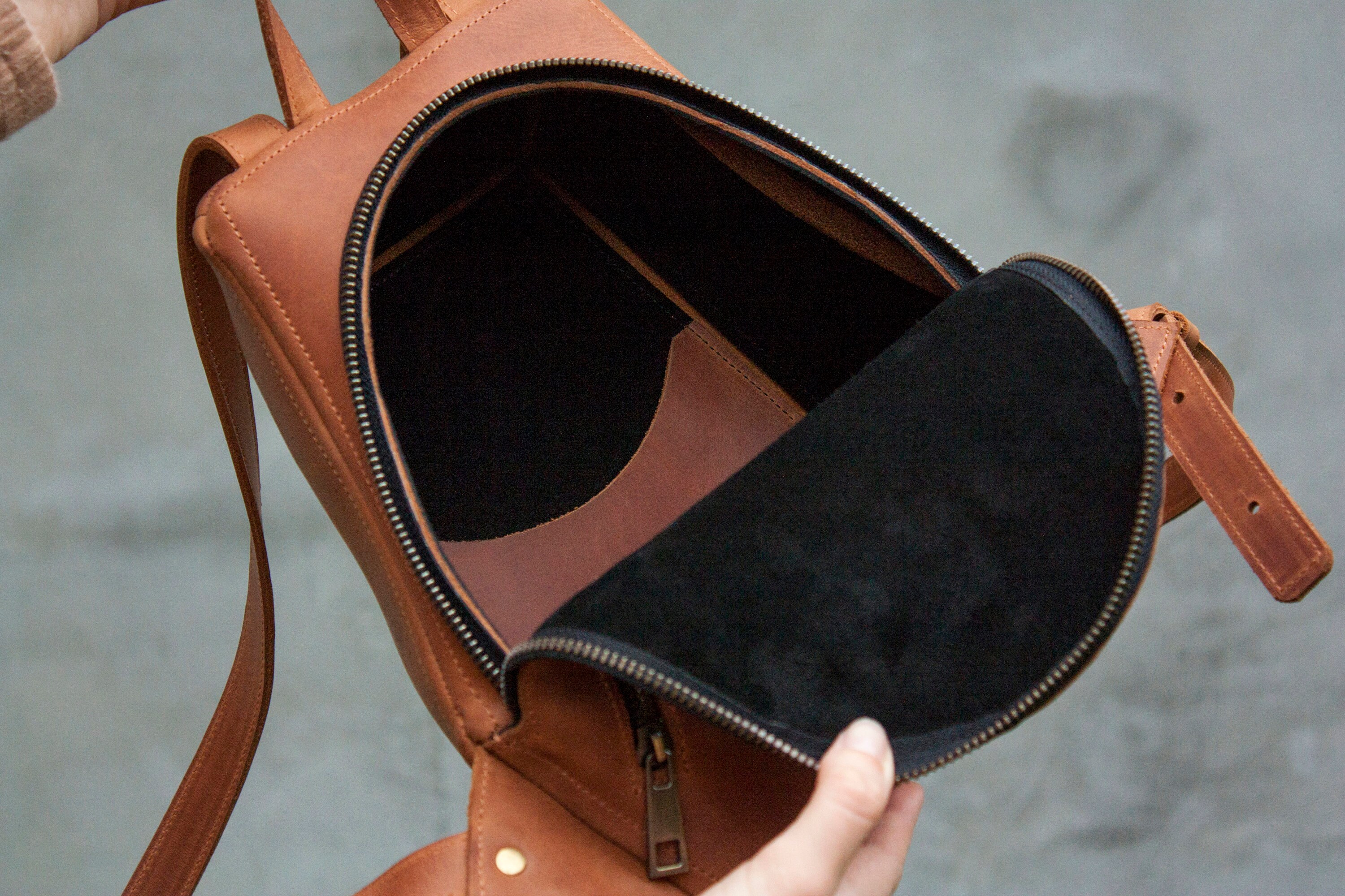 Mini Anti Theft Backpack Women Leather Geometry Shape 