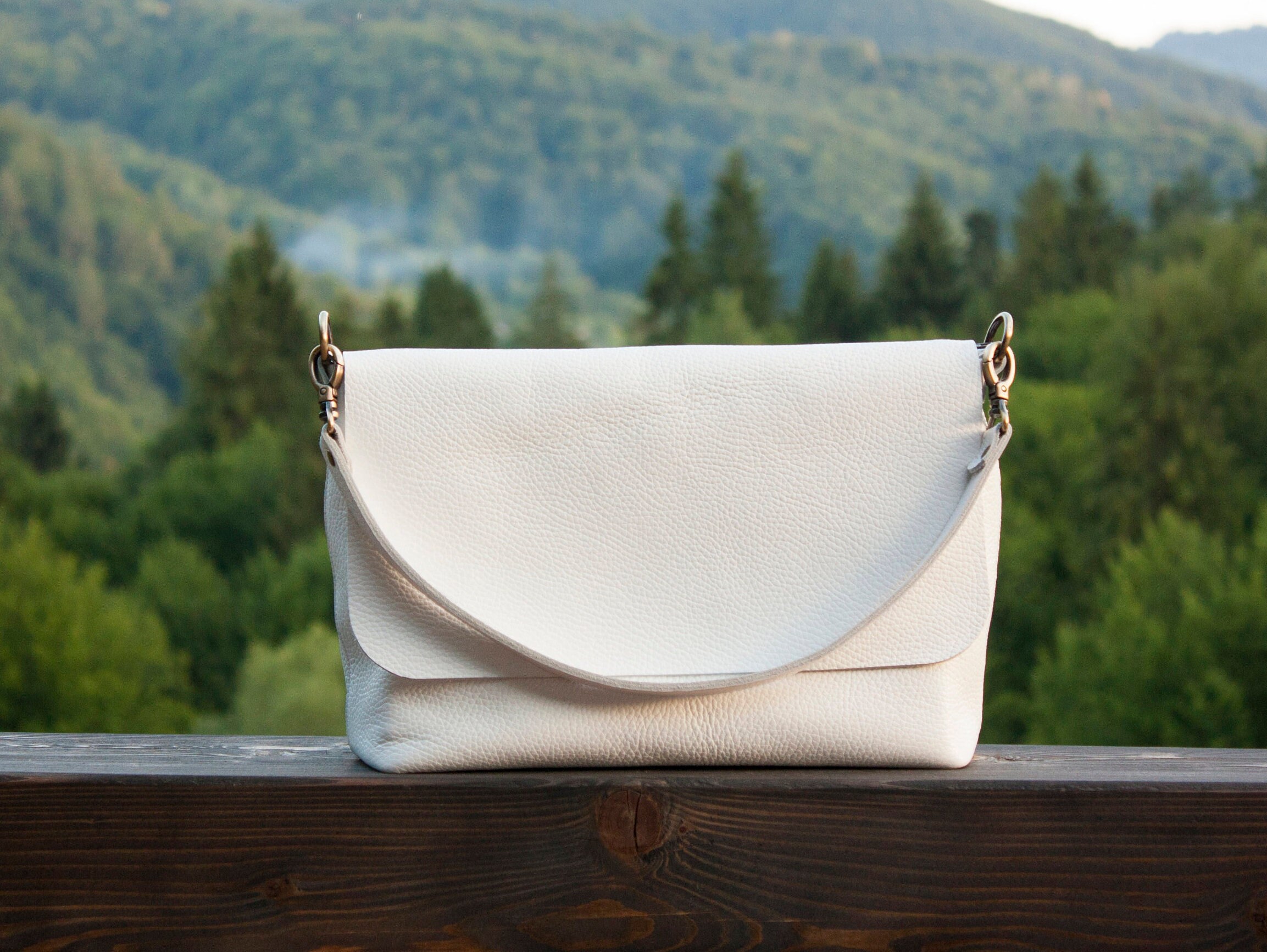 White Leather Purse