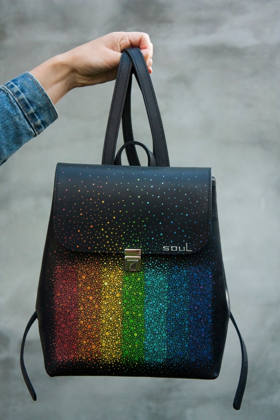 Rainbow Backpack Women Backpack Rainbow 