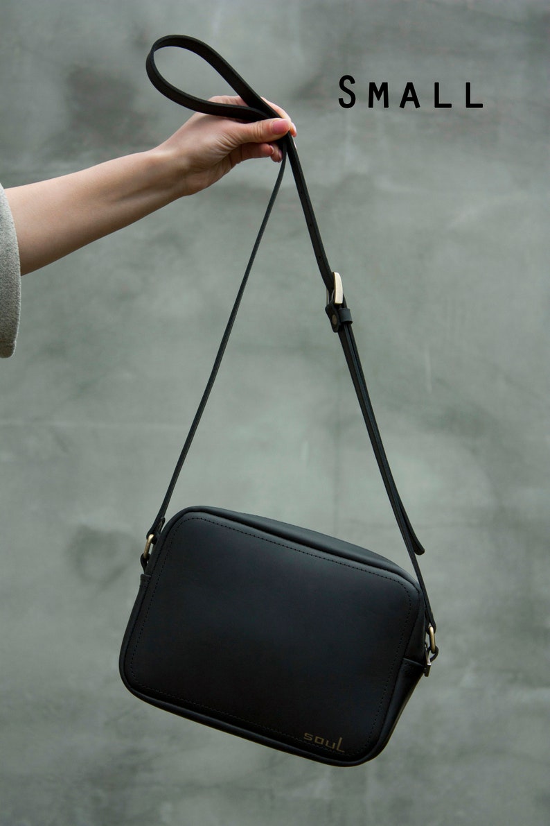 Women Crossbody Purse Vintage Effect Real Leather Zipper Shoulder Bag image 6